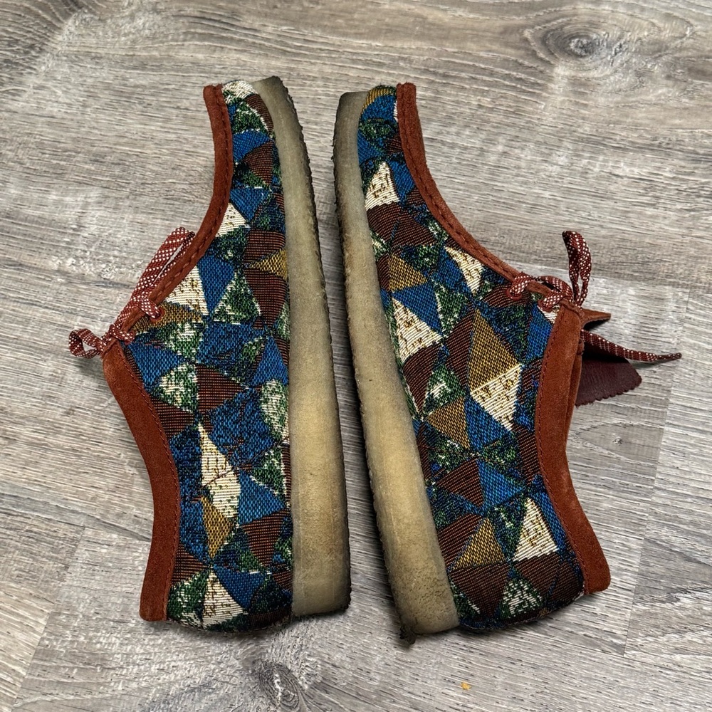 Clarks original Patchwork Wallabees 11.5 brown bl… - image 6